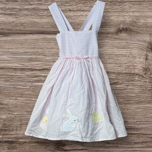 EUC Savannah brand Easter outfit pink & white striped SZ 4T